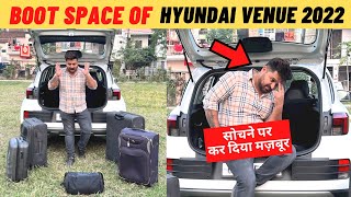 Hyundai Venue 2022 Facelift Bootspace Test 🤫 350ltr Space कितना सही है  Watch Video Before Buying [upl. by Monah619]