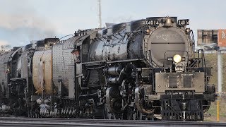 12 Dampflok Big Boy 4014 und 844 USA 4 Mai 2019 Steam CheyenneRawlins the race to Ogden [upl. by Araldo]