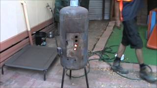 Converted LPG tank wood heater [upl. by Samp573]