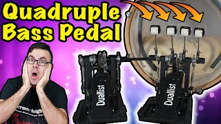 We Tried the DoubleDuallist QUADRUPLE Bass Pedal [upl. by Nitsew878]