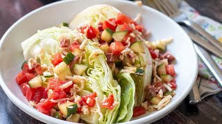 Italian Antipasto Salad with Wedge Lettuce Recipe  Eat Simple Food [upl. by Ffirahs608]