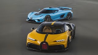 Bugatti Chiron SuperSport Vs Pur Sport Vs Koenigsegg Jesko Absolut Vs Jesko Attack DRAG RACE 1 Mile [upl. by Cassady]