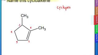 Naming of cycloalkene [upl. by Hofmann528]