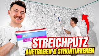 Streichputz richtig auftragen amp strukturieren Knauf EASY PUTZ [upl. by Esylla]