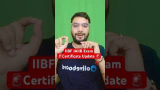 IIBF JAIIB Certificate Update 🚨 iibfjaiib jaiibcertificate jaiibexam [upl. by Skelly564]