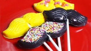 How to Make Chocolate Mustache Lollipops [upl. by Sternlight806]