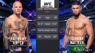 ANTHONY SMITH VS JOHNNY WALKER FULL FIGHT UFC ON ABC 4 [upl. by Akiemahs]