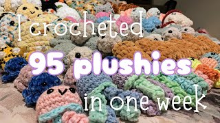 Crochet Business Vlog  Everything I Crocheted in One Week DogSitting Edition Lets Market Prep [upl. by Broucek]