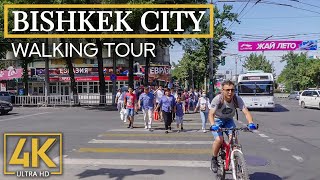 Exploring Bishkek City Republic of Kyrgyzstan  4K Urban Walking Tour with Real City Sounds [upl. by Ruprecht]