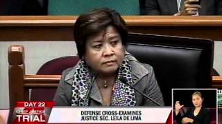 Cross examination of Justice Secretary Leila De Lima [upl. by Sivar454]