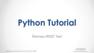 Python Tutorial Ramsey RESET Test [upl. by Gnilyarg]