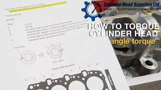 how to torque cylinder head Angle torque Toyota 1KZte [upl. by Anifares]