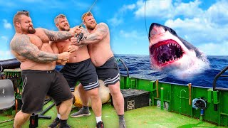 Worlds Strongest Men VS DEEP SEA FISHING ft The Stoltmans [upl. by Shipp]