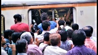 Mumbai Local Train During Peak  Rush Hours Compilation India HD VIDEO [upl. by Eirrehs]