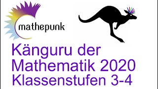 Känguru der Mathematik 2020 Klassenstufen 3 amp 4 [upl. by Emmye]