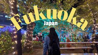 Fukuoka Japan Vlog  36 Hour Solo Trip  Best Restaurants Night Illuminations amp Top Sights [upl. by Akimyt]