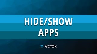 Hide Unhide Apps  WeOS 20 WeTek Tutorials [upl. by Ahsyek]