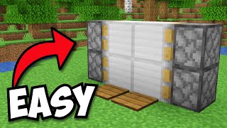 Minecrafts EASIEST 2x2 Piston Door  121 Tutorial [upl. by Lyrac460]