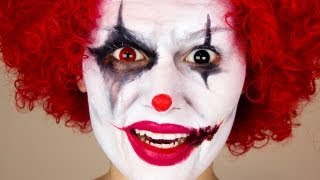 Scary Clown  Halloween Makeup [upl. by Zitella]