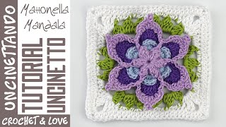 Tutorial Uncinetto  Mattonella Mandala sottotitoli in 3 lingue [upl. by Dale370]