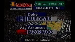 1994 04 04 NCAA National Championship Duke vs Arkansas [upl. by Metah]