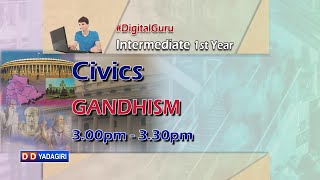 1st Inter Civics  Gandhism5  Intermediate Education  April 27 2021 [upl. by Ten]