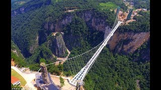 Terrifying Zhangjiajie Grand Canyon Glass Bridge China  Worlds Tallest and Longest glass bridge [upl. by Barbour]