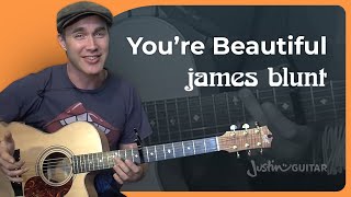 Youre Beautiful by James Blunt  Easy Guitar [upl. by Nnaeitak]