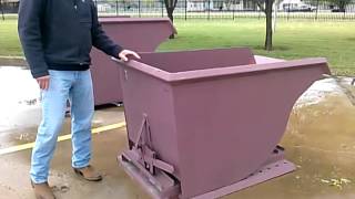 WALK THROUGH SelfDumping Hopper Self Dumping Equipment TiltTray Dumpsters Container [upl. by Afirahs]