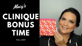 Fall 2017 Macys Clinique Bonus Time Gift With Purchase  Melissa Chee [upl. by Ardnekan]