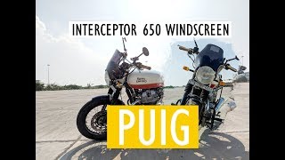 BEST WINDSHIELD For INTERCEPTOR 650  CONTINENTAL GT 650  Puig  Modified  Baker Express [upl. by Claresta]