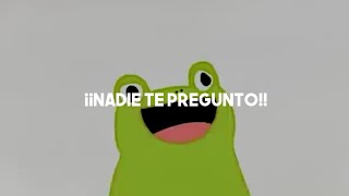 La ranita del meme   NADIE TE PREGUNTO letra  Sol Pereyra  Musica Shida XD [upl. by Duomham]