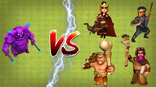 🔥Max PEKKA vs All Max Heroes🔥 Max level 8 Pekka vs All Max Heroes Clash of Clans [upl. by Oiziruam641]