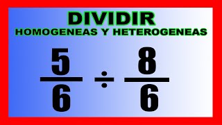 ✅👉Division de Fracciones Homogeneas y Heterogeneas [upl. by Fleur16]