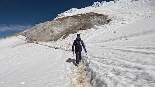 Mt Hood Hogsback to the start of the headwall 4K [upl. by Akinas]