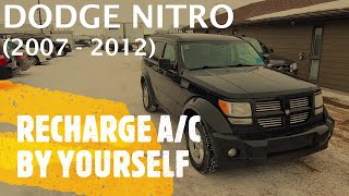 Dodge Nitro  HOW TO RECHARGE AC BY YOURSELF 2007  2012 [upl. by Spada]