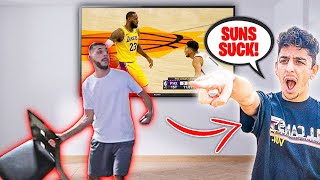 FaZe Rug Mocking Brawadis Suns vs Lakers Game [upl. by Pozzy811]