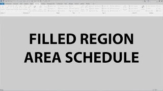 Revit  Filled Regions 02  How to schedule areas from filled regions [upl. by Ecyla]