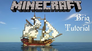 Minecraft Tutorial How to Make a BoatShip Small Brig [upl. by Saleme]