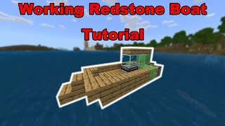 How to Make a Working Redstone Boat in Minecraft Bedrock  Minecraft Bedrock Redstone Tutorial [upl. by Millicent]