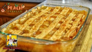 Easy Peach Cobbler Recipe  How to make Peach Cobbler Fast and Easy with peach pie filling [upl. by Yellhsa]