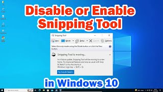 How to Disable or Enable Snipping Tool in Windows 10 PC or Laptop [upl. by Akcinehs]