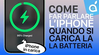 Come far PARLARE lIPHONE quando si CARICA la BATTERIA  TUTORIAL shorts [upl. by Molton]