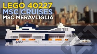 LEGO 40227  MSC Meraviglia Cruise Ship 2016  Stop Motion Build [upl. by Sethrida]