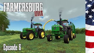 Grass work and Baling on Farmersburg  Episode 6 Farming Simulator 19 [upl. by Akinehc]