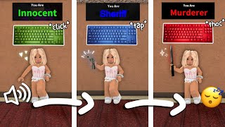 roblox asmr🌙 MM2 BUT I SWITCH KEYBOARDS EVERY ROUND [upl. by Eanrahs]