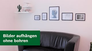 DIYWissen Bilder aufhängen ohne bohren [upl. by Atnwahs]