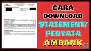 Cara Download StatementPenyata Akaun Ambank  Amonline [upl. by Annyahs60]