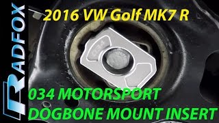 2016 Golf R MK7 034 Dogbone Mount Insert Install [upl. by Alard209]