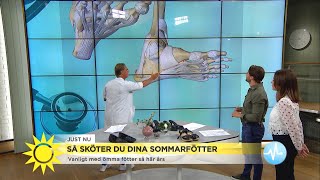 Så lindrar du ömma fötter  Nyhetsmorgon TV4 [upl. by Dorie732]